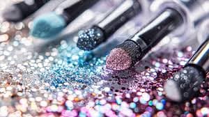 glittery makeup